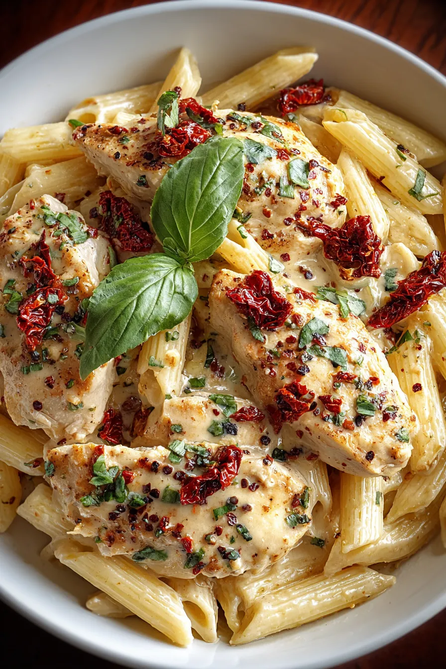 Chicken Mozzarella Pasta with Sun Dried Tomatoes – Cooking With Martha